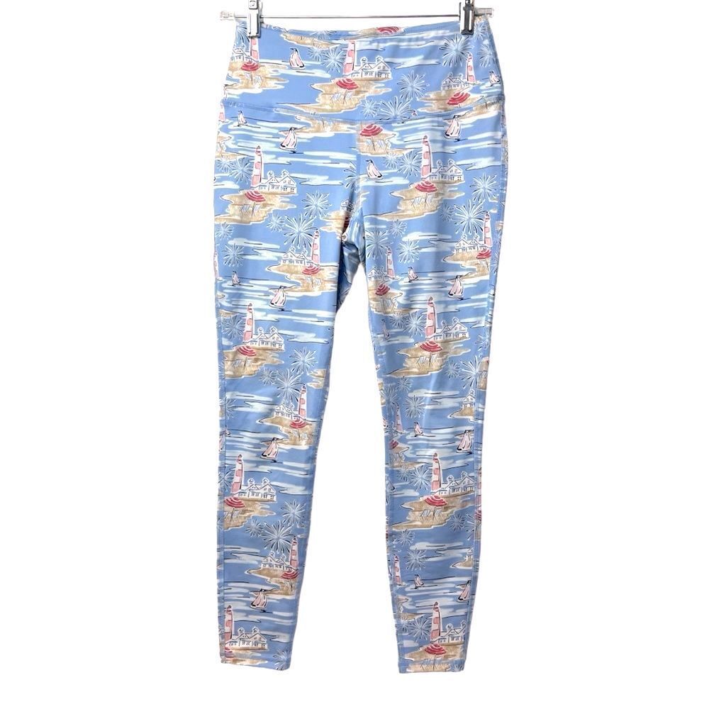 Crown & Ivy Cape Cod Leggings Light Blue 27” Size S